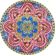 Zabawki kreatywne - Haft Diamentowy Kwiatowa Mandala 30X30 Cm - miniaturka - grafika 1