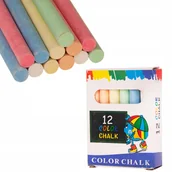 Kreda - Kreda tablicowa kolorowa 12 sztuk - miniaturka - grafika 1
