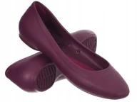 Baleriny - BALERINY DAMSKIE - CROCS - OLIVIA II LINED FLAT 203404-504 ŚLIWKOWE - miniaturka - grafika 1