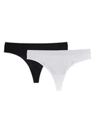 Majtki damskie - Majtki stringi League 2-pak Bloovii czarny, biały M - miniaturka - grafika 1