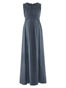 Sukienki - Sukienka ciążowa maxi elegancka bez rękawów szara Bellybutton Maternity, r.38 - miniaturka - grafika 1