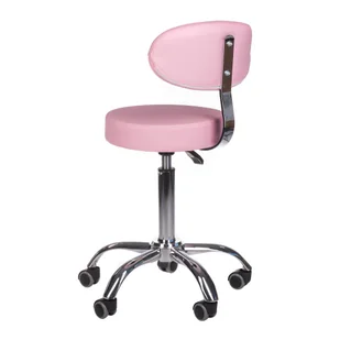 Taboret kosmetyczny z opar. BD-9934 różowy - Krzesła i taborety kosmetyczne - miniaturka - grafika 4