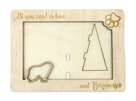 Ramki na zdjęcia - Owczarek z Bergamo ramka na zdjęcie z psem grawer - miniaturka - grafika 1