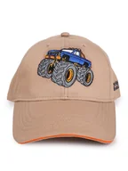 Czapki damskie - Czapka z daszkiem bejsbolówka chłopięca monster truck beżowa 50-54 YOCLUB - miniaturka - grafika 1