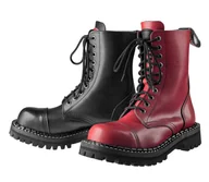 Botki męskie - glany STEADY'S - 10 dziurek, BLACK/RED (STE/10/1/2) DWA KOLORY-39 - miniaturka - grafika 1