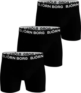 BJÖRN BORG bokserki męskie, 3-pak - Spodnie, bawełna stretch, logo w pasie czarny 2XL - Majtki męskie - miniaturka - grafika 1