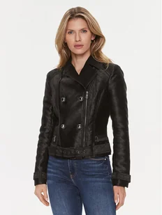 Guess Kurtka z imitacji skóry Olivia Moto Jacket W3YL25 WFIR2 Czarny Regular Fit - Kurtki damskie - miniaturka - grafika 1