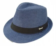 Czapki męskie - Kapelusz Męski Damski Jackson PANAMA Plażowy Uniseks Granat 56/57cm - miniaturka - grafika 1