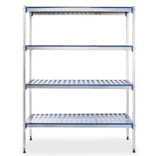 Szafy i regały magazynowe - Regał Magazynowy Ażurowy Do Żywności Szer. 128Cm Wys. 168.5Cm - Hendi 812273 - miniaturka - grafika 1