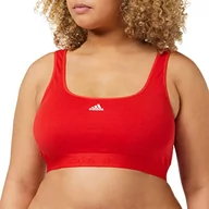Biustonosze - Adidas Sports Underwea Damski biustonosz Crop Bustier, czerwony, L - miniaturka - grafika 1