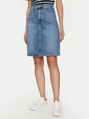 Spódnice - Tommy Hilfiger Spódnica jeansowa Melany WW0WW42881 Niebieski Regular Fit - miniaturka - grafika 1