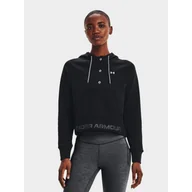 Bluzy damskie - Bluza fitness damska UNDER ARMOUR Rival Fleece Mesh z kapturem - miniaturka - grafika 1
