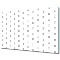 Deski do krojenia - Stylowa Deska Do Krojenia ze Szkła Hartowanego - Szare trójkąty - 80x52 cm - miniaturka - grafika 1