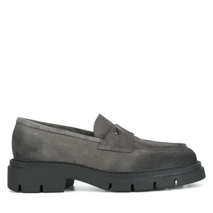 Loafersy Gino Rossi GRACE-I24-2637LM Szary - Półbuty damskie - miniaturka - grafika 1