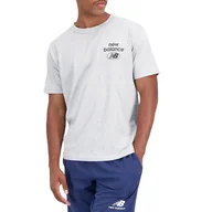 Koszulki sportowe męskie - Koszulka New Balance MT31518AG - szara - miniaturka - grafika 1