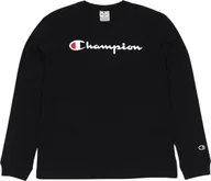 Koszulki męskie - Champion Koszulka męska Champion Crewneck Long Sleeve czarna 220257 KK001 XL - miniaturka - grafika 1