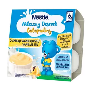 Nestle MLECZNY DESEREK O smaku waniliowym po 6 m-cu 400 g 4x100g) - Desery dla dzieci - miniaturka - grafika 2