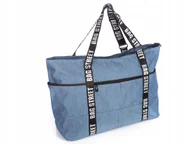 Torby podróżne - Torba podróżna niebieska bagaż podręczny 55x35x22 cm do samolotu mocna - miniaturka - grafika 1