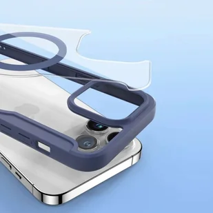 DUX DUCIS Skin X Pro - futerał z klapką kompatybilny z MagSafe do Apple iPhone 15 Pro niebieski - Etui i futerały do telefonów - miniaturka - grafika 9