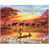 Malowanie po numerach - Norimpex Malowanie po numerach Afrykańska sawanna 50x40cm 1009232 - miniaturka - grafika 1