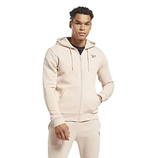 Reebok Męska bluza z kapturem z logo po lewej stronie, miękka ecru, S, Miękki ecru, S - Bluzy męskie - miniaturka - grafika 1
