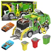 Samochody i pojazdy dla dzieci - Ciężarówka Śmieciarka Miejska Pojazd Komunalny Światła Dźwięki EDUKAMP - miniaturka - grafika 1