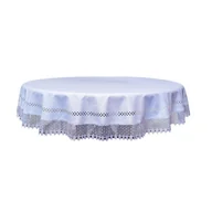 Obrusy i serwetki - Obrus Okrągły fi 160 Gipiura wz. 430 Biały - miniaturka - grafika 1