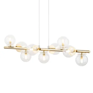 Lampa zwisająca Avola 40801 Sigma połysk do sypialni złota transparentna - Lampy sufitowe - miniaturka - grafika 1