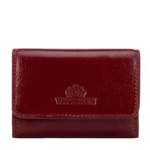 Mały damski portfel ze skóry na zatrzask czerwony - Portfele Mały damski portfel ze skóry na zatrzask czerwony - Portfele - miniaturka - grafika 1