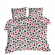 Pościel - pościel bawełna lux 160x220 + 2 poszewka B 285 piłki red - miniaturka - grafika 1