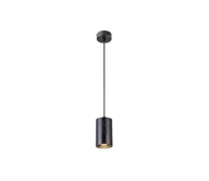 Lampy sufitowe - Żyrandol na lince 1xGU10/10W/230V popiół/solidne drewno czarny - miniaturka - grafika 1