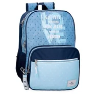 Plecaki - Pepe Jeans Noni Denim Plecak z podwójną komorą do wózka Niebieski 30x40x12 cm Poliester by Joumma Bags, Niebieski, Talla única, Plecak z podwójną komorą z możliwością dostosowania do wózka - miniaturka - grafika 1