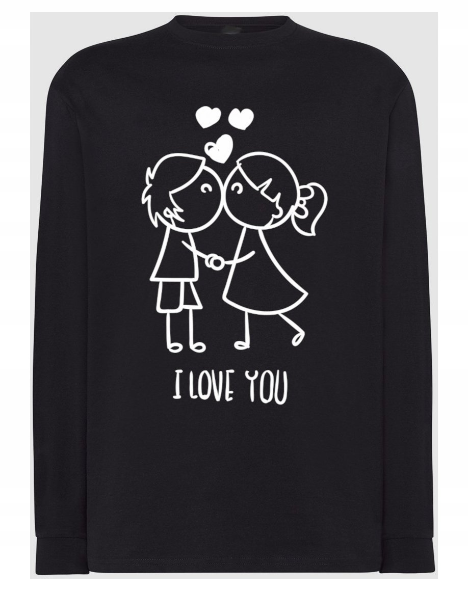 Walentynki Longsleeve męski nadruk Para Miłość XXL