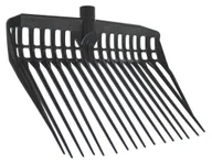 Grabie i motyki - KERBL Widły do stajni EcoFork, bez trzonka, czarny - miniaturka - grafika 1