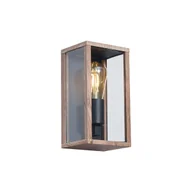 Lampy ogrodowe - QAZQA Industrialny kinkiet z nadrukiem drewna 26 cm IP44 - Charlois - miniaturka - grafika 1