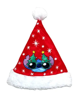 Świąteczna czapka Mikołaja Stitch - Czapki damskie - miniaturka - grafika 1