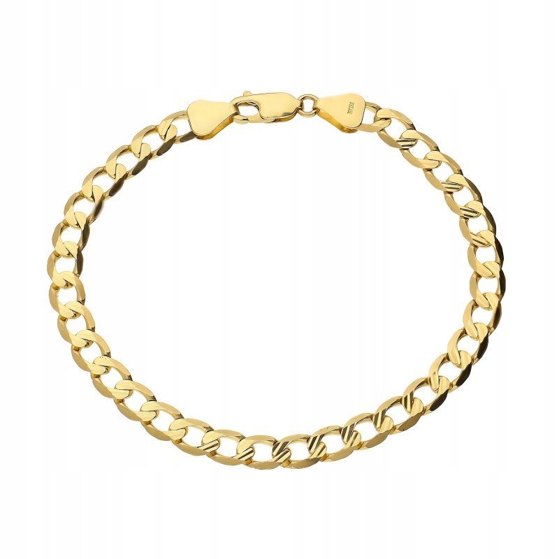 Bransoleta złota próby 585 z grawerem waga 10.13g elegancka biżuteria
