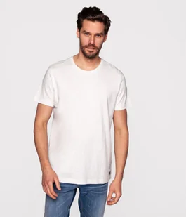 Melanżowy t-shirt z lnem TEO 4301 WHITE-XXL - Koszulki męskie - miniaturka - grafika 1