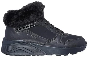 Skechers Uno Lite Comfurt Collar Botki, czarne, 34 EU, Czarny, 1.5 UK Child - Botki damskie - miniaturka - grafika 1