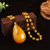 Inne - 1 Szt. Wisiorek Z Syntetycznego Jadeitu W Kształcie Kropli Wody - miniaturka - grafika 1