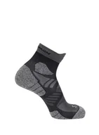 Skarpetki i podkolanówki sportowe - Skarpety biegowe Salomon Aero Ankle - black/castelrock - miniaturka - grafika 1