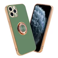 Etui i futerały do telefonów - Pokrowiec Do Apple iPhone 11 PRO MAX Etui w Glossy Jasno Zielony - Złoto magnetycznym Obudowa Case Cover Ochronny Cadorabo - miniaturka - grafika 1