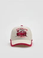 Czapki damskie - Reserved - Czapka z daszkiem Auta - złamana biel - miniaturka - grafika 1