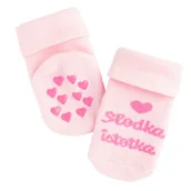 Skarpetki dla dzieci - Cool Club, Antypoślizgowe skarpetki dziewczęce, różowe - miniaturka - grafika 1