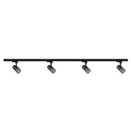 Lampy stojące - Lampa sufitowa Sanico Goldlux Milano 4 x GU10, na szynie, 2 x 1 m, czarna - miniaturka - grafika 1