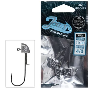 MIKADO Główka Jaws Trójkątna Bn 8g 3/0 op. 3szt. - Inne akcesoria dla wędkarzy - miniaturka - grafika 1