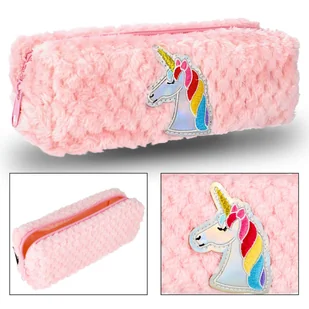 Jednorożec pluszowy piórnik dla dziewczynki, na zamek 22x8x7cm - Piórniki - miniaturka - grafika 1