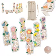 Łamigłówki - CLASSIC WORLD Drewniane Kręgle Gra dla Dzieci 6 szt. + Piłka - miniaturka - grafika 1