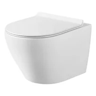Miski WC - Riviera Miska WC wisząca bezkołnierzowa biała - miniaturka - grafika 1