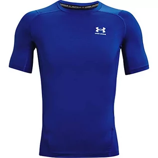 Koszulki męskie - Under Armour Męski T-shirt Comp Ss z krótkim rękawem niebieski Royal/White S 1361518-400-Small - grafika 1